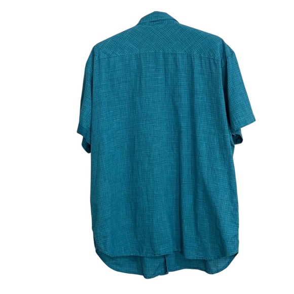 Columbia Men's Casual Button Up Blue & Black Short Sleeve Shirt Size XXL - Picture 2 of 4